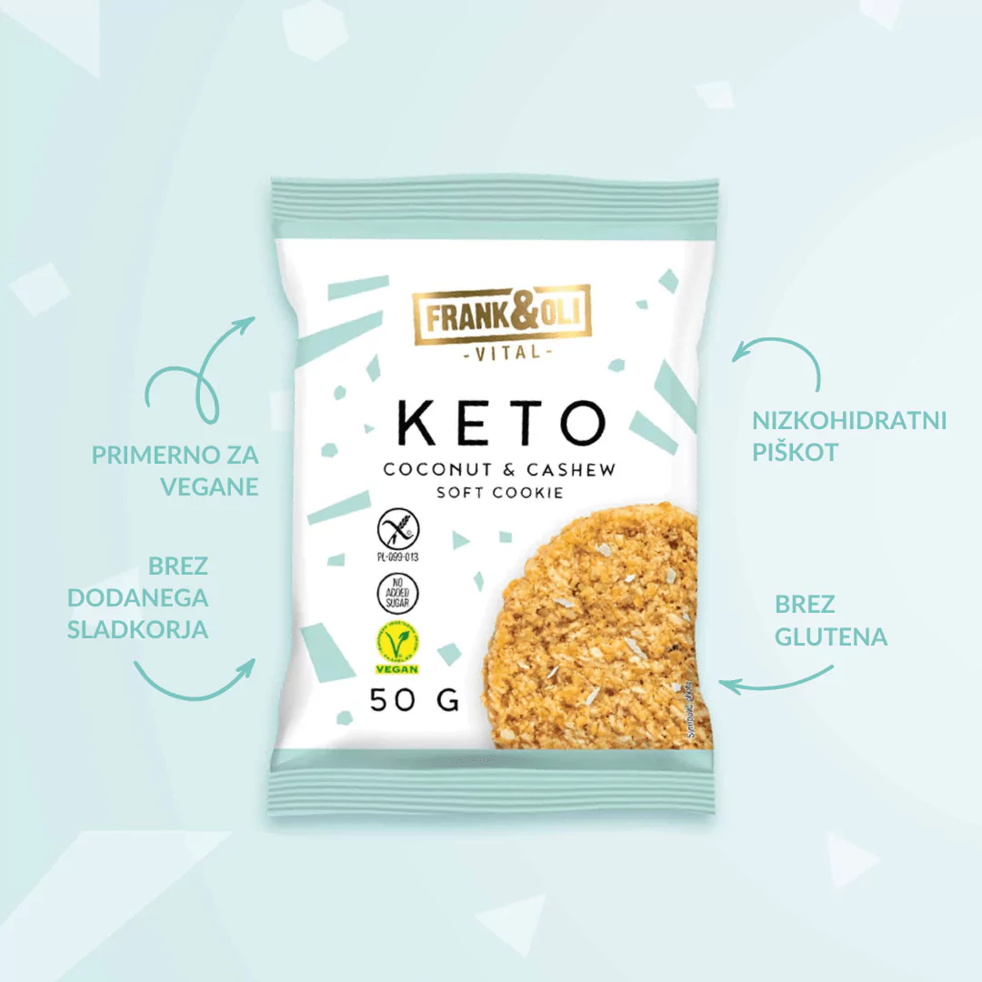 Brezglutenski KETO mehki piškot - Cheesecake z belo čokolado 50 g