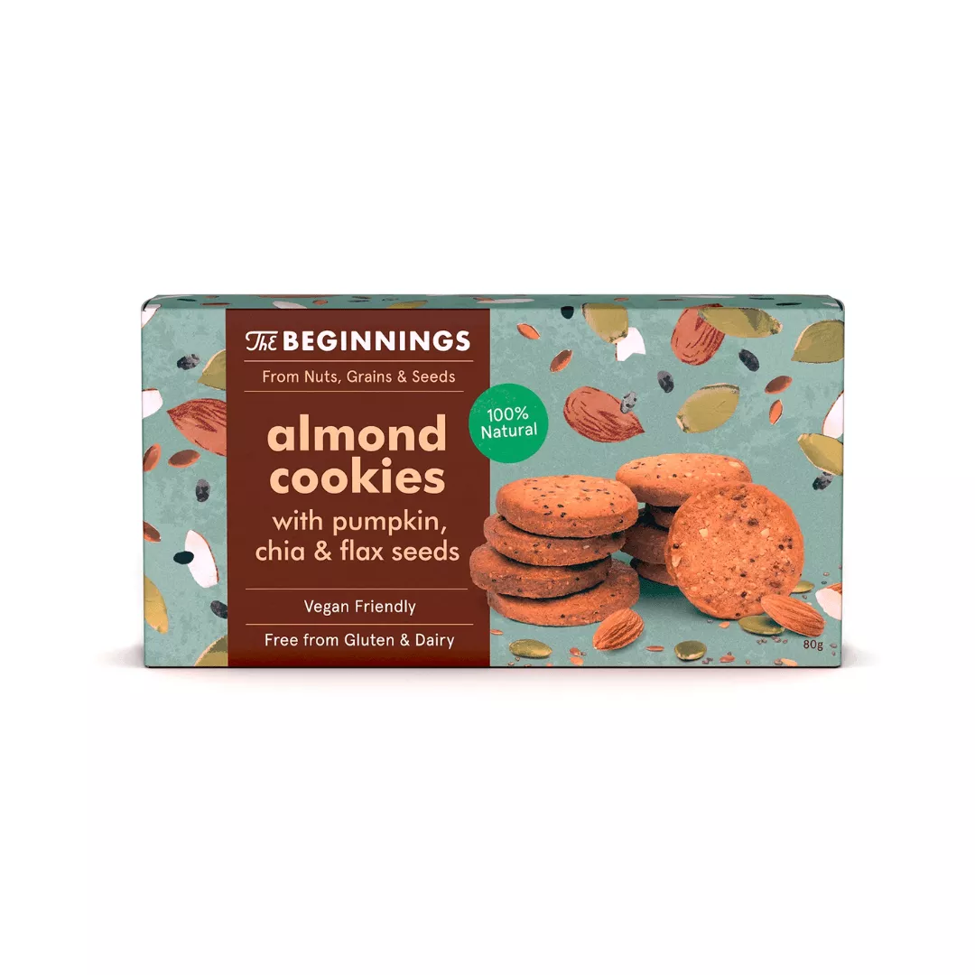 Brezglutenski mandljevi piškotki s semeni 80 g