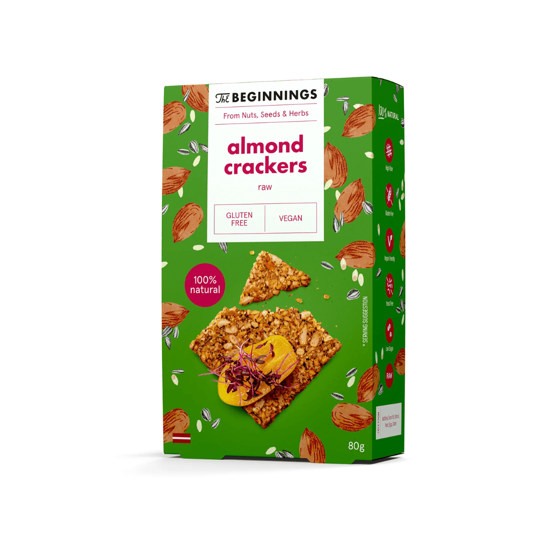 Brezglutenski mandljevi krekerji 80 g