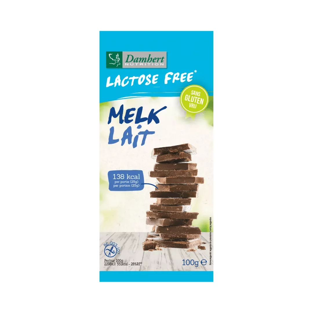Brezglutenska mlečna čokolada brez laktoze 100 g