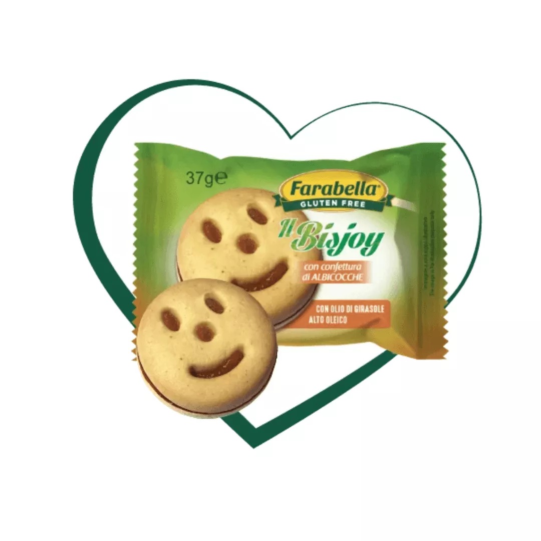 Brezglutenski Bisjoy piškotek z mareličnim polnilom 37 g