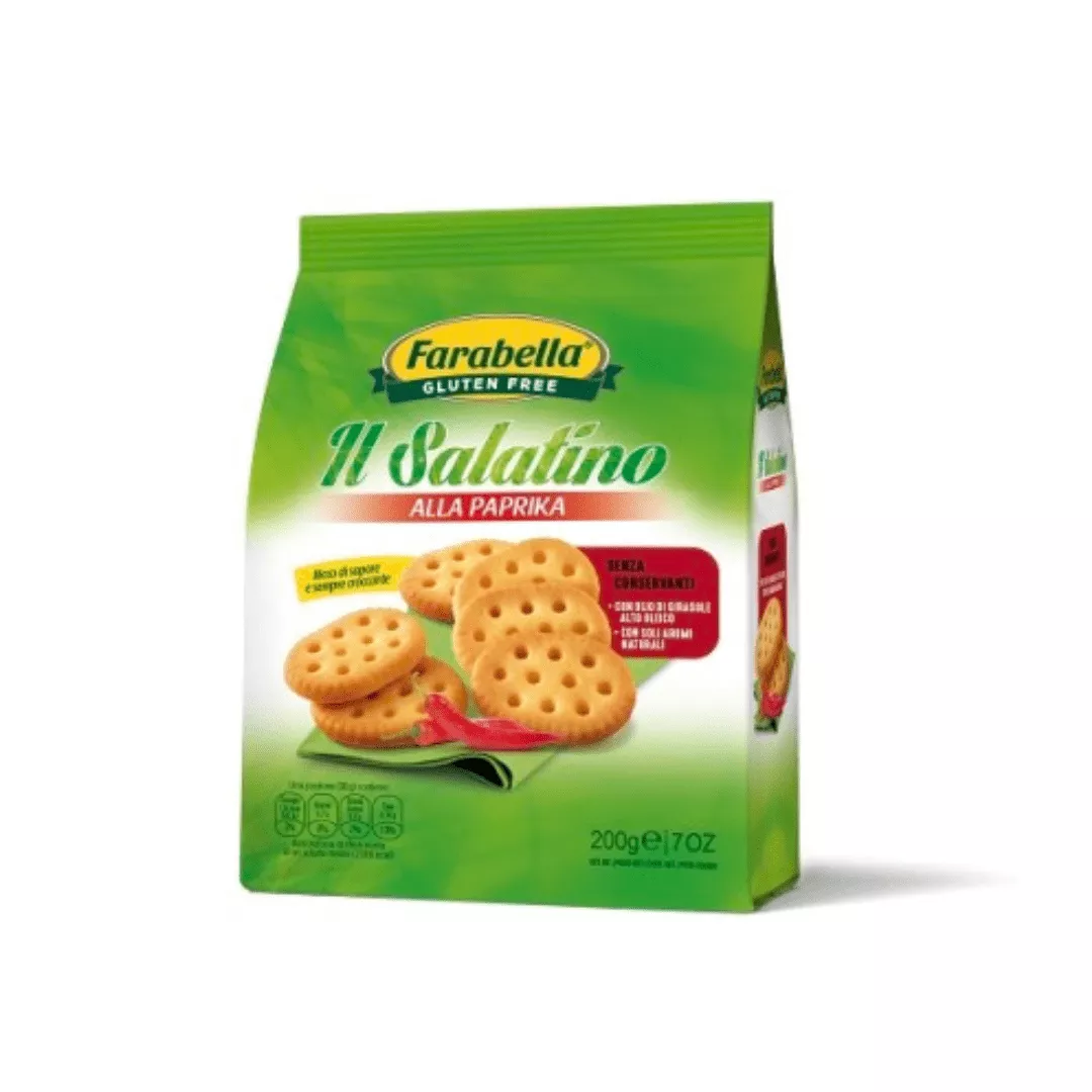 Brezglutenski slani krekerji - paprika 200 g