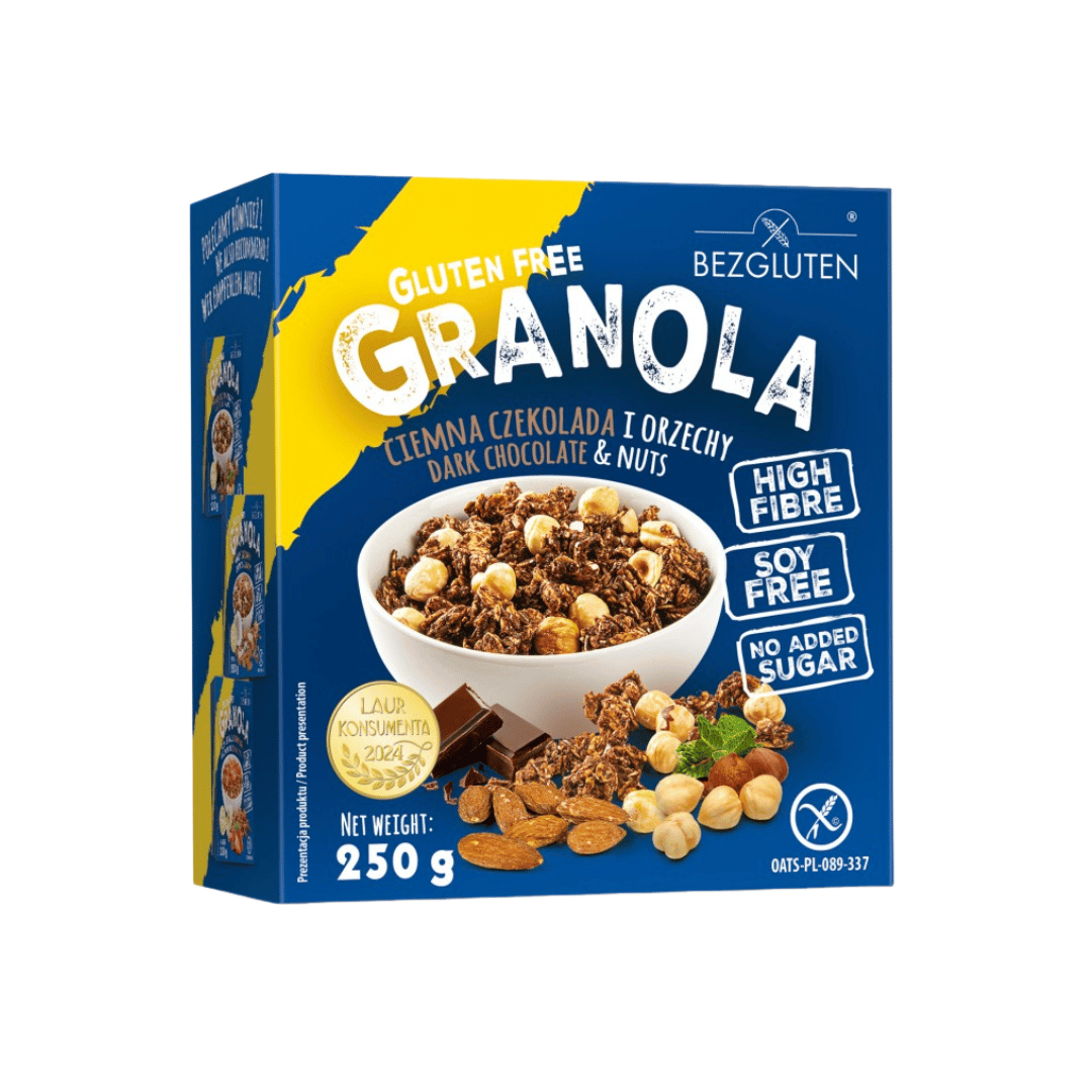 Brezglutenska granola - čokolada in oreščki 250 g