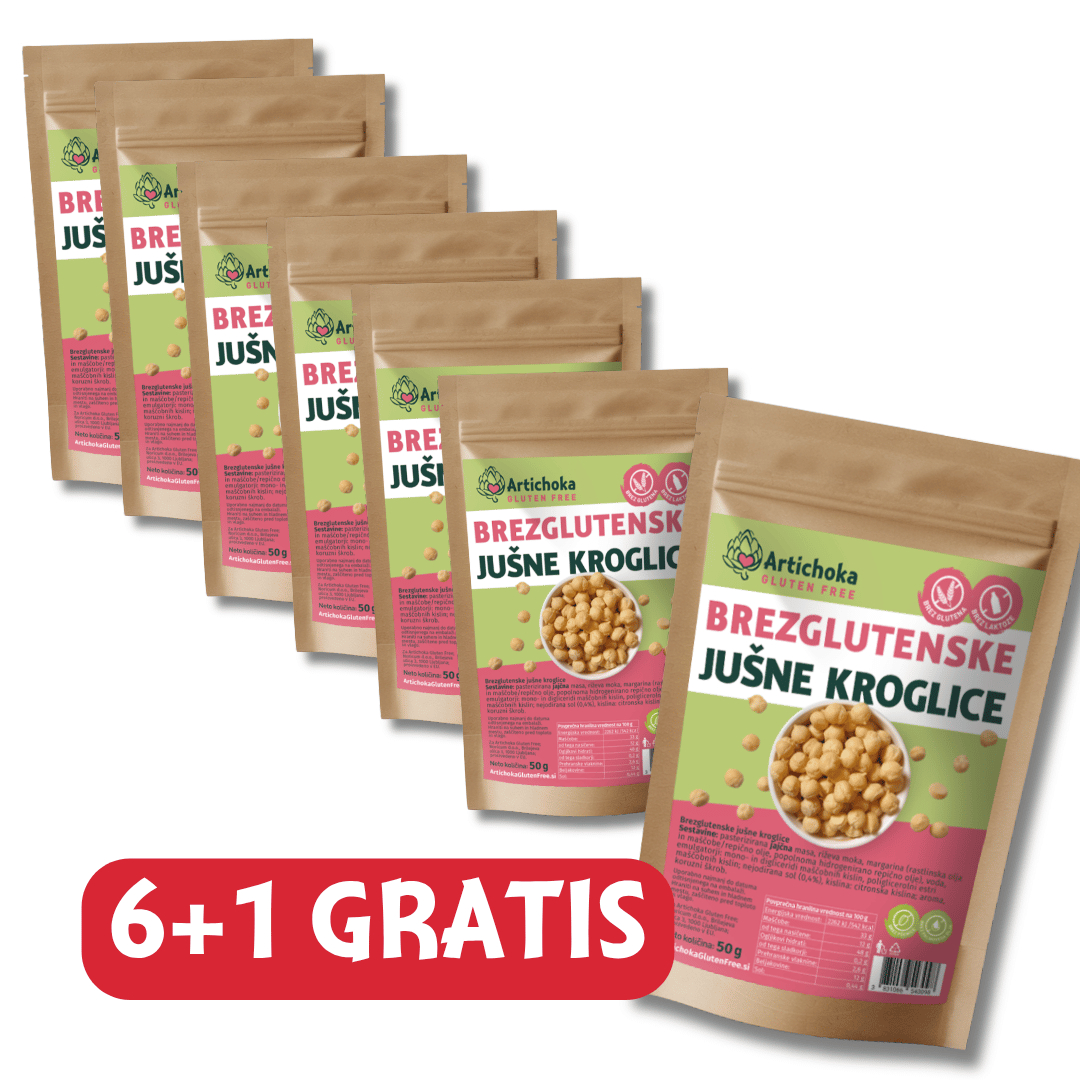 Paket brezglutenskih jušnih kroglic 6+1 GRATIS