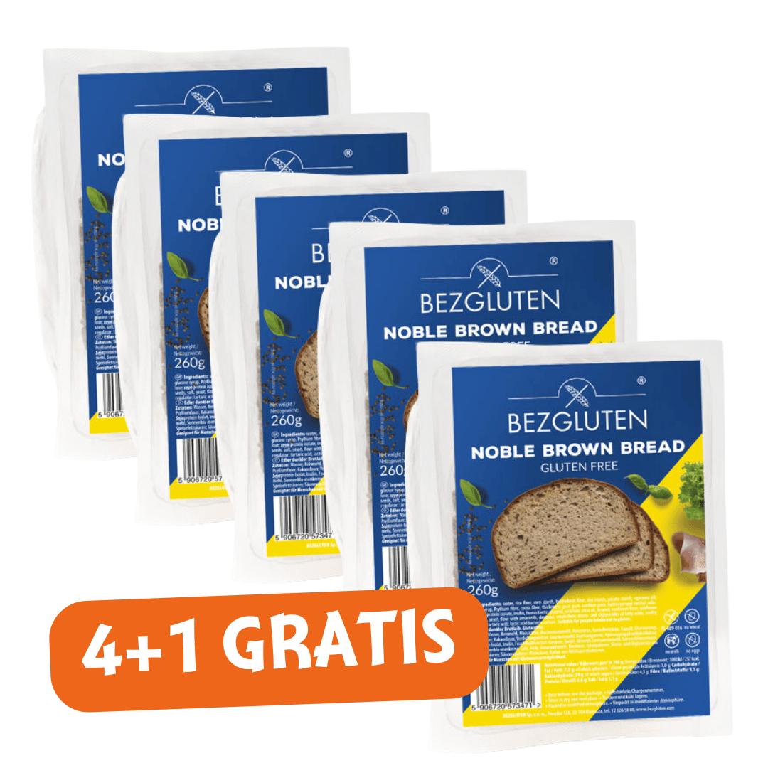 Paket brezglutenskih plemenitih temnih kruhov 4+1 gratis