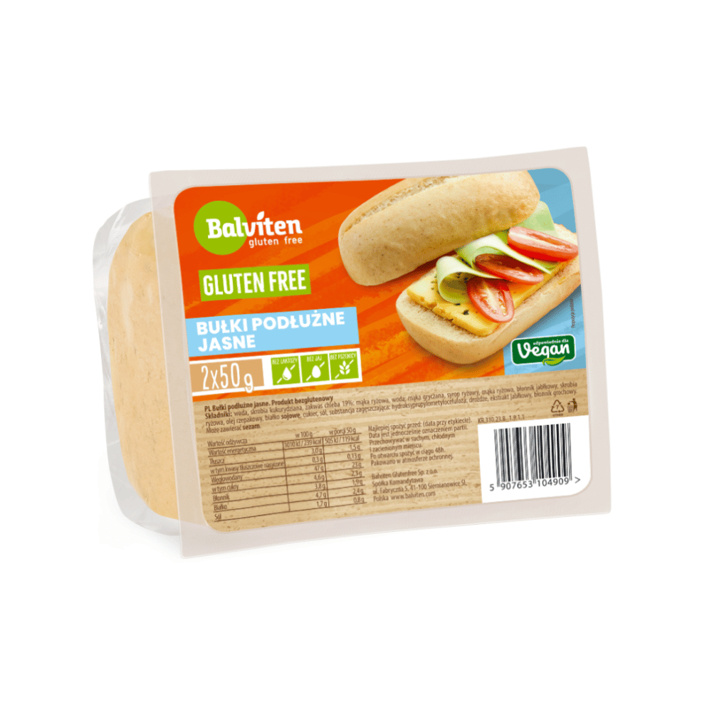 Brezglutenske bele štručke 2x50 g